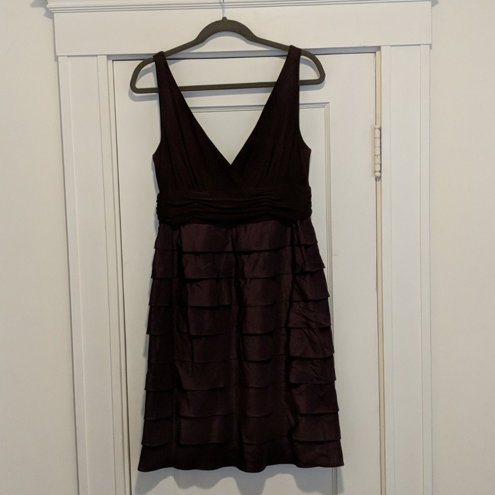Two tone plum dress